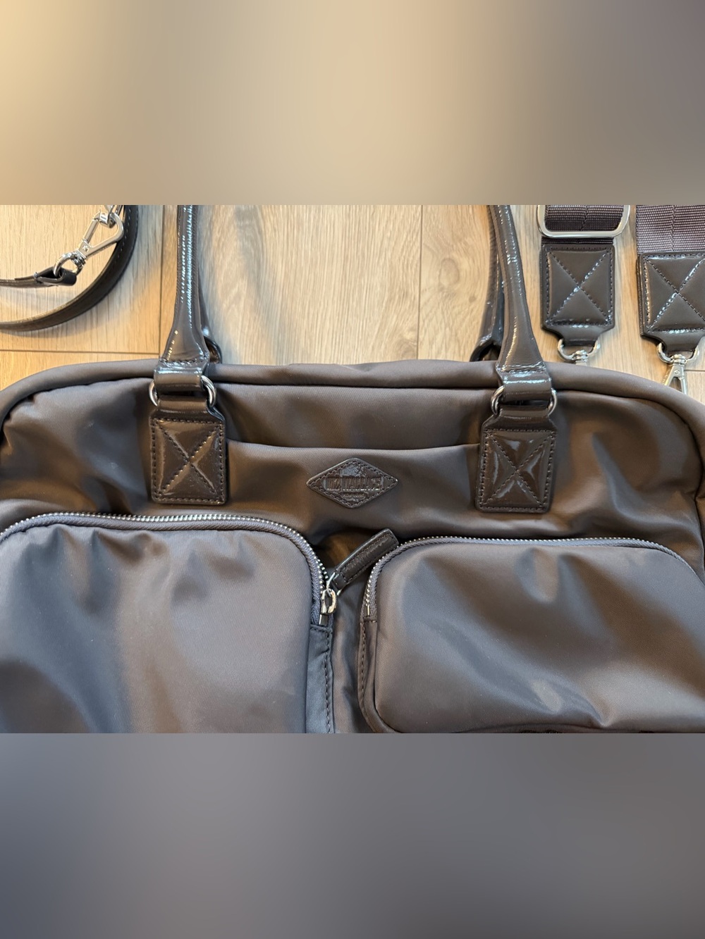 MZ Wallace Gramercy Large Satchel - Magnet/Grey - Picture 4 of 11